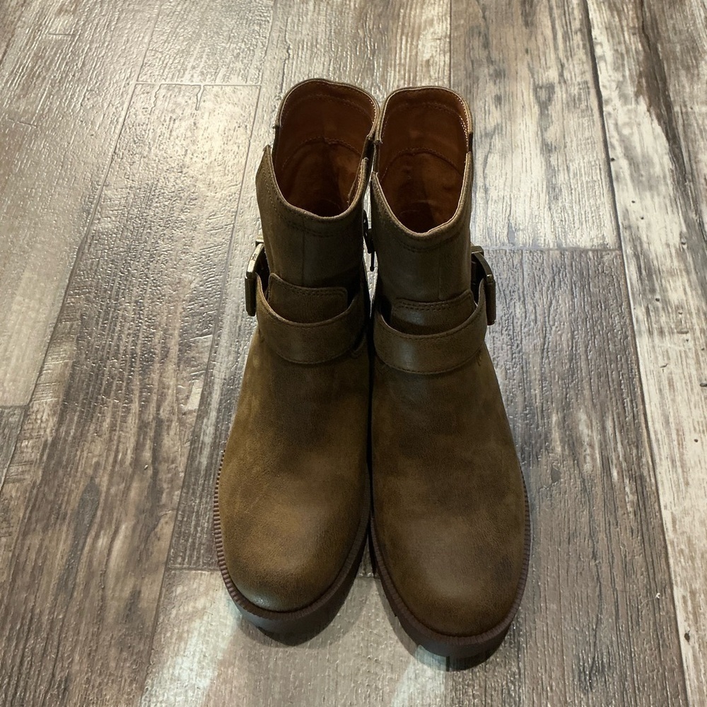 Zodiac Brown Combat & Moto Boots Size 6 - Picture 11 of 11